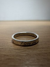 Tiffany & Co 925 Sterling Silver I Love You Ring