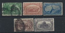 États-Unis N°129/30 + 131/33 Obl (FU) 1898 - Exposition d'Omaha