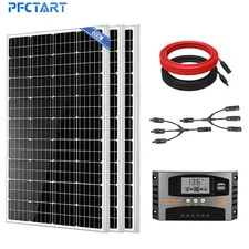 600W Watt 12V Mono Solar Panel Kit 200W 12V Off-Grid Camping Battery Home RV US