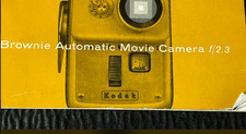Kodak f/2.3 Brownie Automatic Movie Camera User's Instruction ONLY OEM 1959