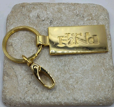 The Find Keychain Purse Tag Gold Tone