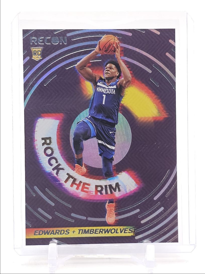 ANTHONY EDWARDS 2020-21 RECON BASKETBALL ROOKIE ROCK THE RIM #8 RC Q5375