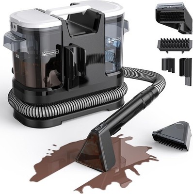 Polsterreiniger Nasssauger, 18 kPa 600 W Teppichreiniger für Sofa, Treppe, Auto