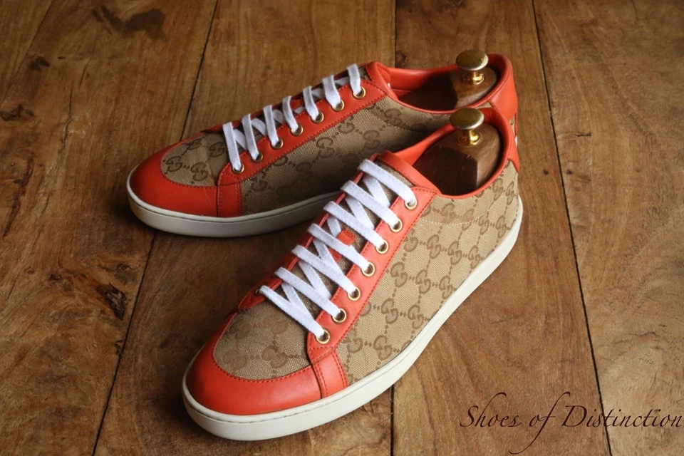 Gucci GG Orange Monogram Chaussures Baskets Baskets Femmes UK 6,5 US 9,5 EU 39,5 - Photo 1/4