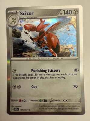 Pokemon Obsidian Flames 141/197 Scizor Holo