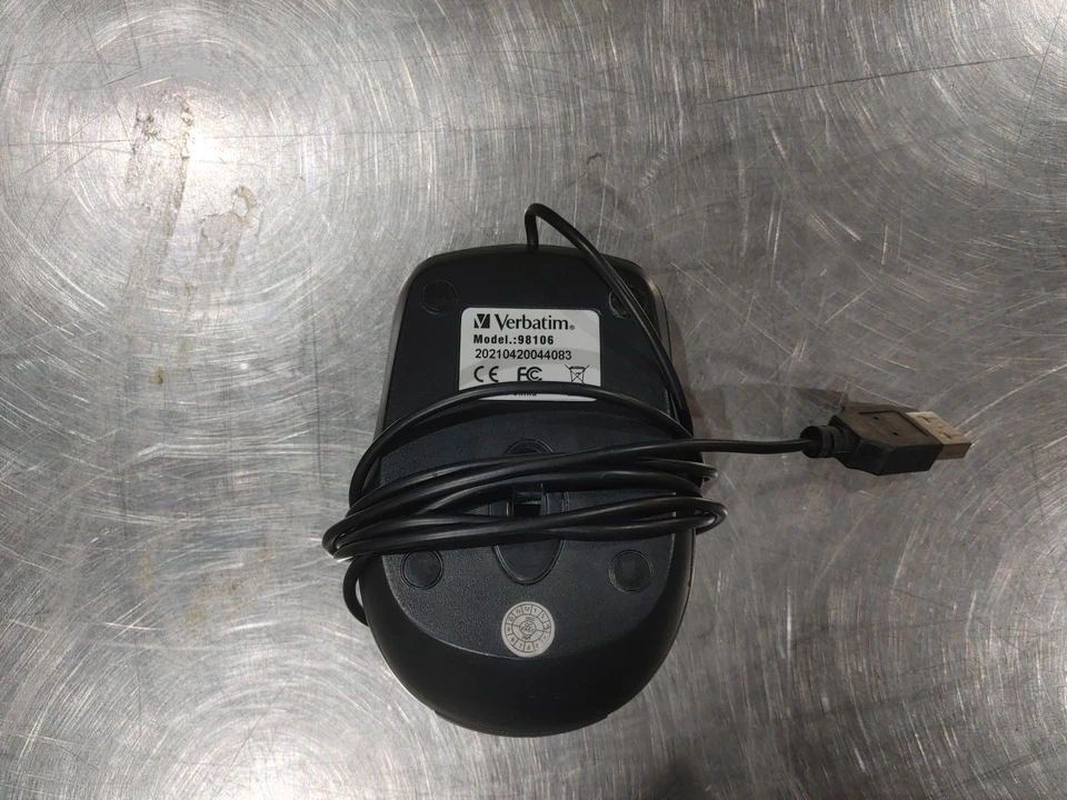 Excellent Condition Verbatim 98106 USB Corded Mouse Black Tested Working - Image 2 of 2