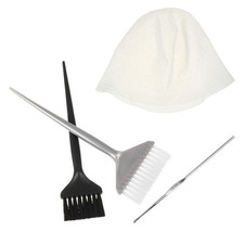 4pcs Silicone Highlight Reusable Hair Dye Salon Hairdressing Tool Hair Dye Kit