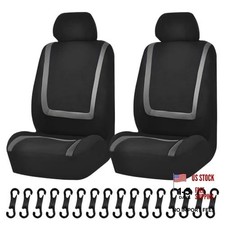 Car Seat Covers, Breathable Comfortable Automotive Seat Protectors, Black/Grey