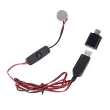 USB to 3V CR2032 Power Cord with Switches+Adapter Charging Cable Replace CR2032