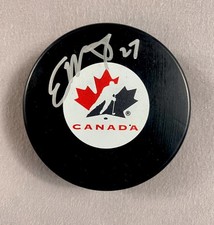 EMMA MALTAIS AUTOGRAPH TEAM CANADA WOMENS HOCKEY LOGO PUCK