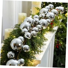 6 ft Christmas Ornament Ball Garland Xmas Hanging 1.97, 3.15 Inch Disco Ball