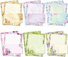 Stationary Writing Paper with Envelopes Flora Stationery Set Lined Letter