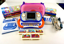 VTech MobiGo 2 Handheld Learning System Blue/Orange w/ 5 Games, Power Cord, Case