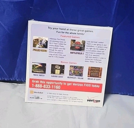 NEW Verizon Fios Game Pack 6 Games Battlefield 2 Sudoku Bejewled  NEW - Image 2 of 2