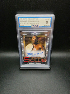 Booker T #5TA-BT (2021) Topps Chrome WWE 5 Timers Club Auto - Graded 8 [FCGS]
