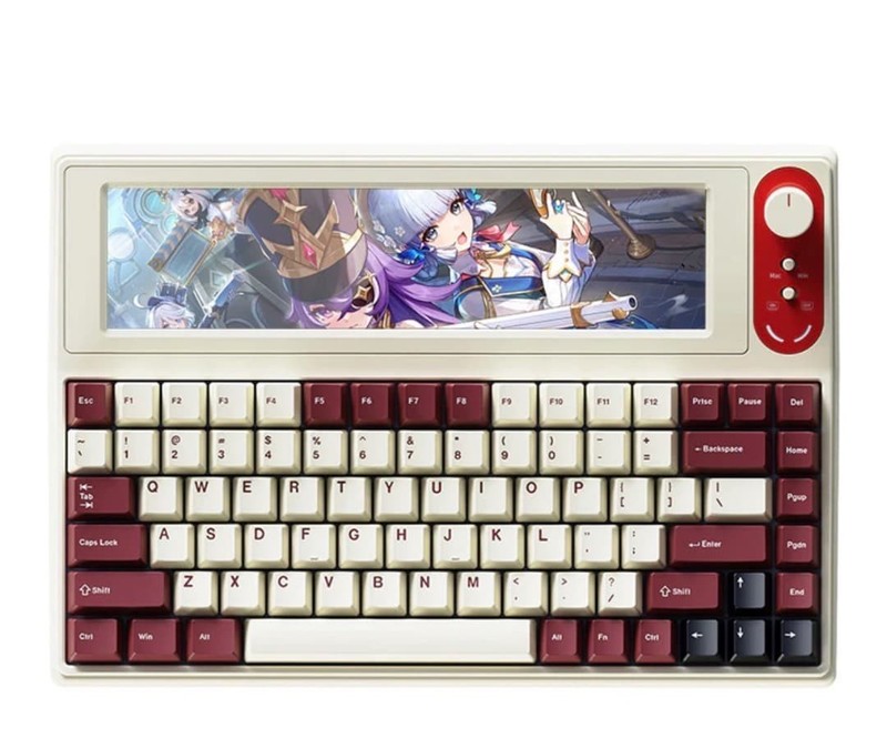 AJAZZ AKP846 Mechanical Keyboard With LCD Screen Plastic Excellent Condition