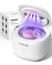 Ultrasonic Retainer Cleaner Machine, 49kHz Dental Cleaning Pod for Night Guar...