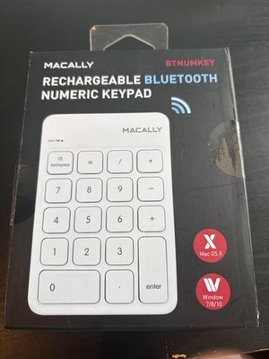 New Macally BTNUMKey Rechargeable Bluetooth Numeric Keypad