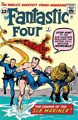 THE FANTASTIC FOUR #4 COMIC BOOK COVER poster print 11''x17''