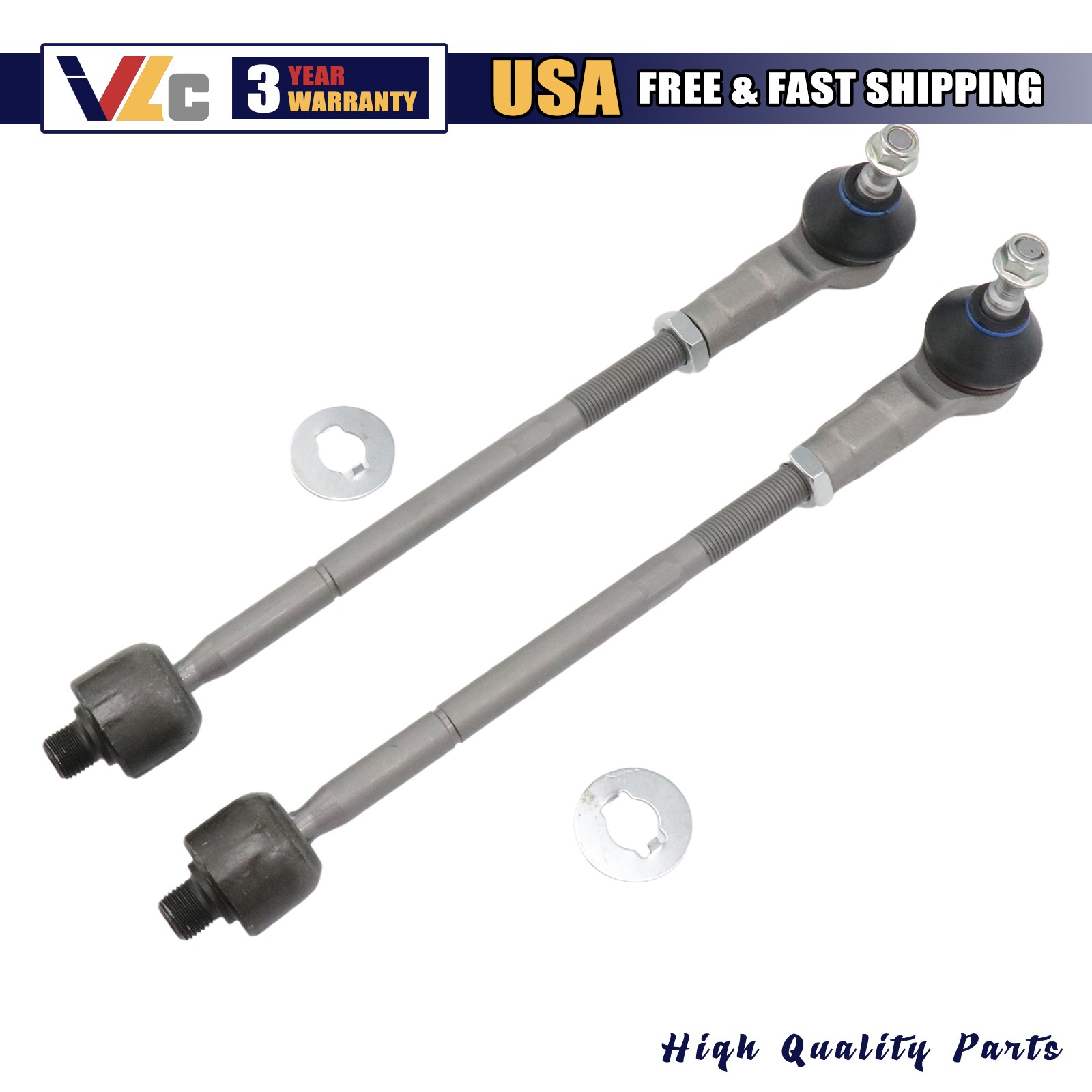 Qty2 For Maserati GranCabrio Quattroporte GranTurismo New Outer Tie Rod End Kit
