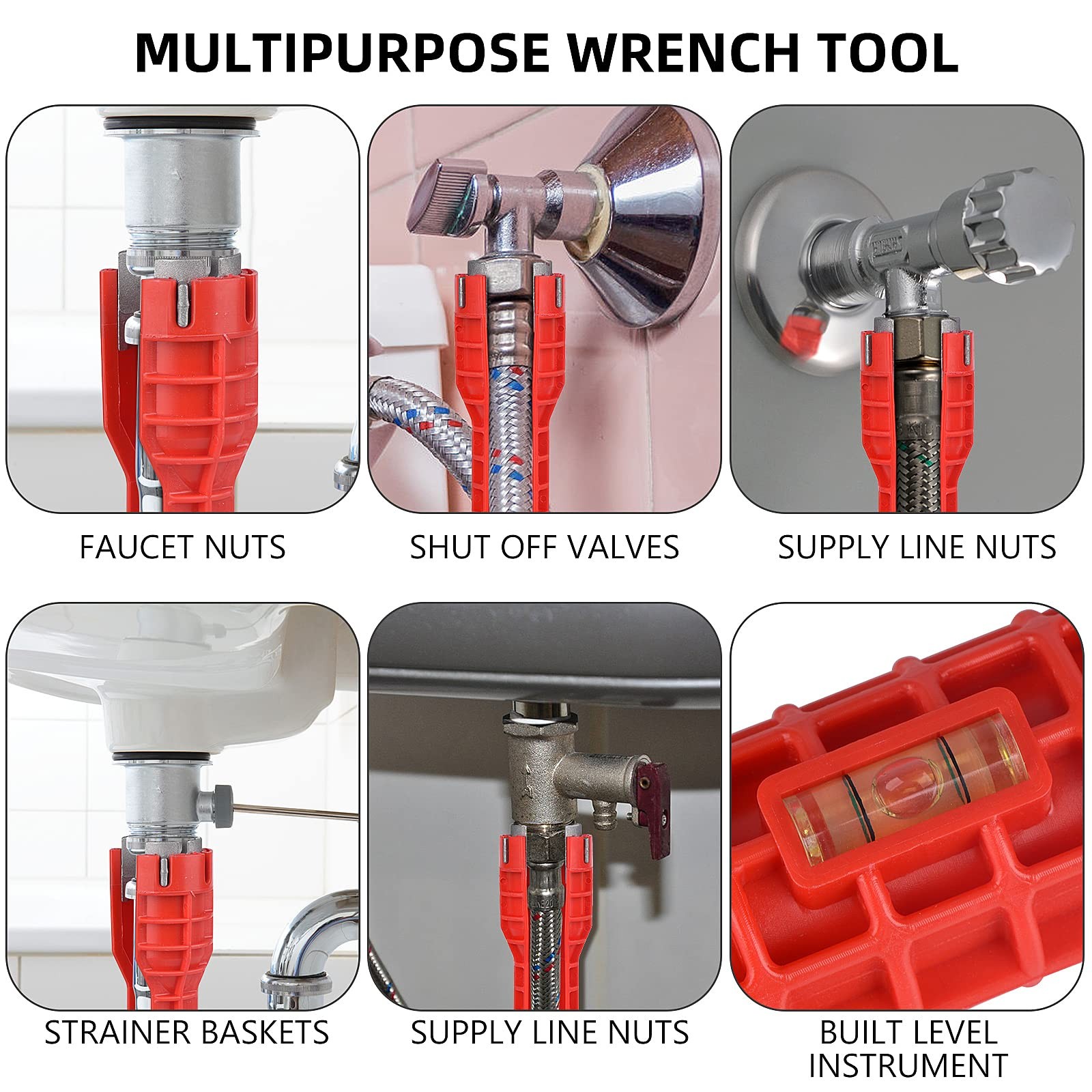 14-in-1 Multi-functional Wrench for Toilet, Sink, Bathroom, Kitchen Plumbing ...