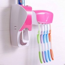 Automatic Toothpaste Dispenser 5-Toothbrush Holder Bathroom Products Wall Mount