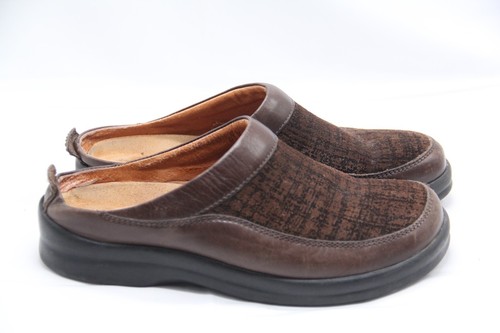 Birkenstock Footprints Ashby Mules Footbed Women Sz 10 EU41 Brown Leather Plaid