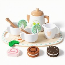 Wooden Pretend Tea Set Set Imaginative Pretend Tea Set Set Realistic