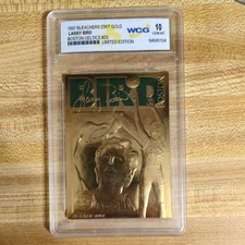1997 BLEACHERS LARRY BIRD "LIMITED EDITION" WCG GEM 10 SIGNATURE 23KT GOLD CARD!