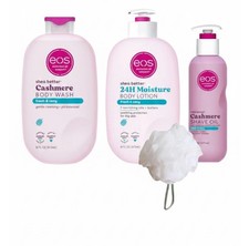 eos Fresh Cozy Body Lotion, Body Wash, Shave Oil And Loohaf Gift Set