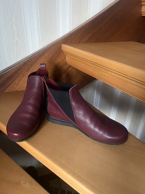ARCHE Damen Schuhe Stiefeletten Gr. 39 rot Leder Hingucker 