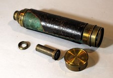 19th c. Brass Unmarked European Telescope c. 1865 As Is -For Parts
