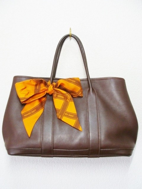 HERMES All Leather Swift Skin Garden Twilly TPM Party Tote Hand Bag Bag from JAP