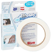 The Warm Company - Lite Steam-A-Seam 2 – ½" X 20 Yard Fusible Tape, Double Stick