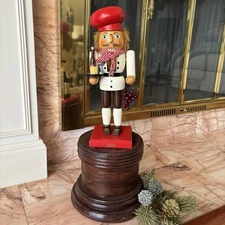 Classic Holiday Chef Or Sommelier Nutcracker Nostalgia Festival 14 Inches Tall