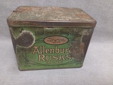 Vintage Advertising Tin Allenburys Rusks Food Collectable 5.5" Retro Memorabilia
