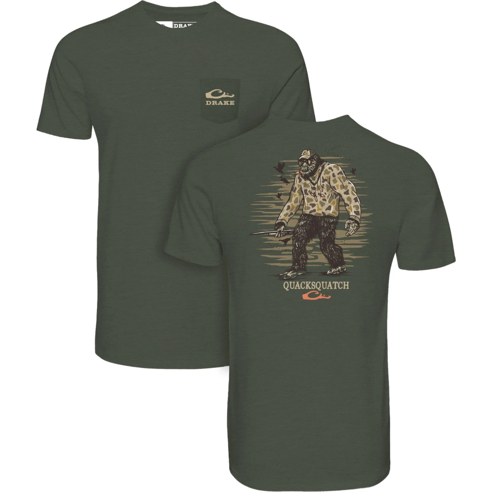 Drake Waterfowl Quacksquatch Graphic Short Sleeve T-Shirt