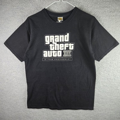 Rockstar Games T-Shirt Grand Theft Auto III 10 Year Anniversary Mens M Black