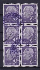 Bund 263  6er Block Heuss II  70 Pf  gestempelt Siegen