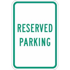 Lyle T1-1032-Dg_12X18 Reserved Parking Sign, 18" X 12,  T1-1032-Dg_12X18