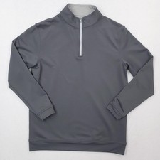 Peter Millar Quarter Zip Pullover Youth Extra Large Gray Perth Performance