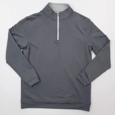 Peter Millar Quarter Zip Pullover Youth Extra Large Gray Perth Performance