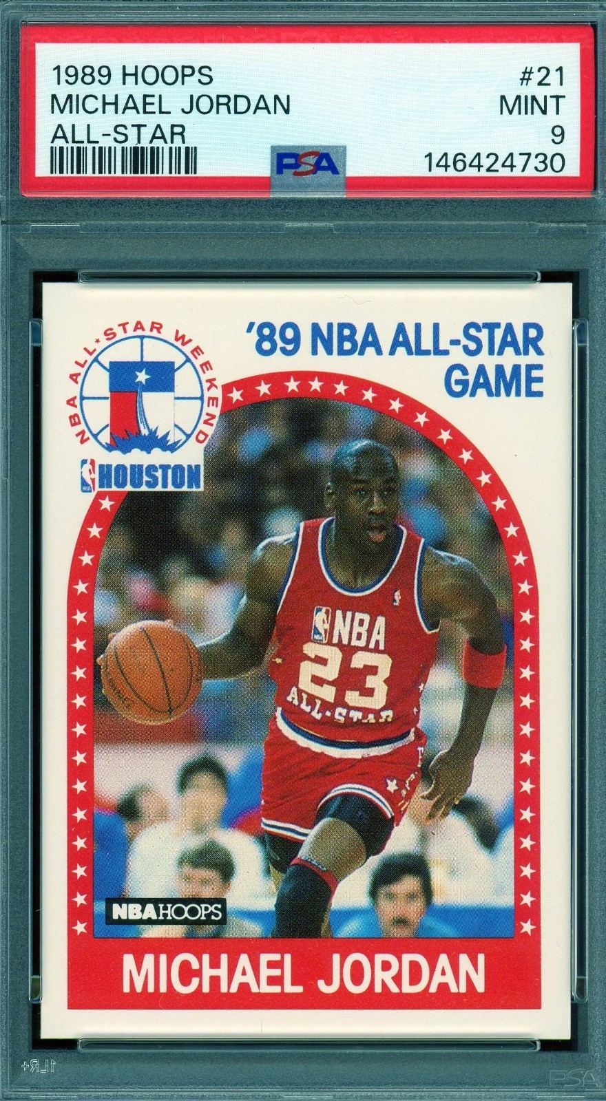 1989 Hoops # 21 Michael Jordan All-Star HOF PSA 9 Mint Bulls (146424730)