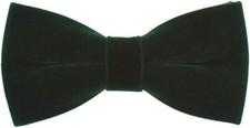 Mens Velvet Bow Tie Solid Color Formal Tuxedo Banquet Bowtie Dark Green