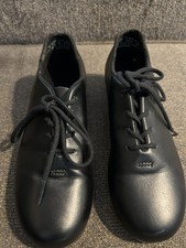 Capezio Tele Tone Tap Shoes Girls Size 4.5 M Black