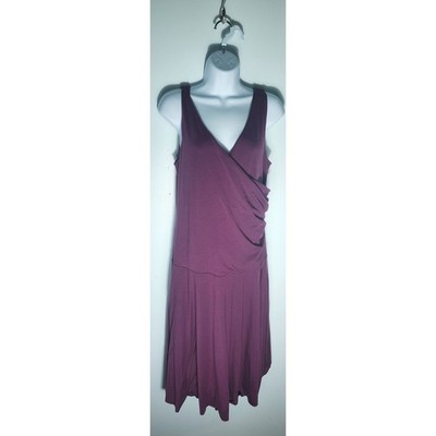 Gap Stretch Womens Purple Jersey Knit Tank Dress Size Large Preppy Casual Resort
