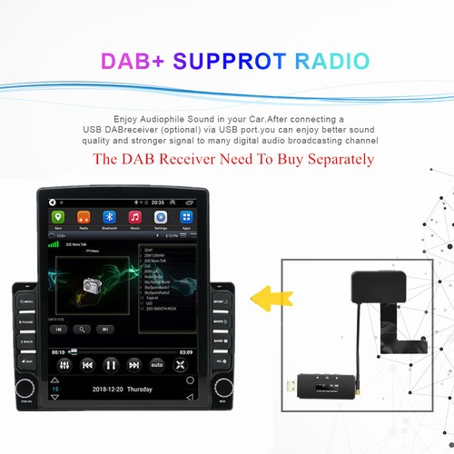 9.7'' Vertical Android 14 32GB Car Stereo Radio Navi For Hyundai Veloster 11-17 - Afbeelding 18 van 24