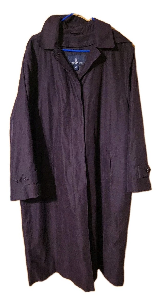 VTG London Fog Women's Trench Coat Size 14 Regular Purple With