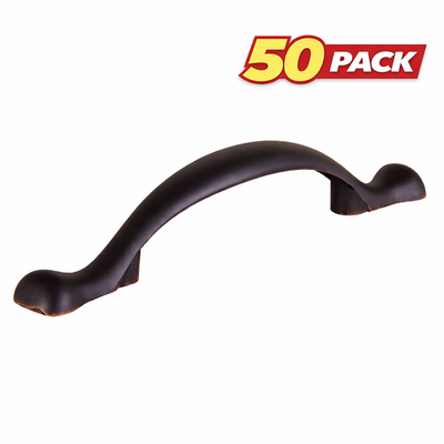 #ad 50 Pack Design House 105254 3quot; Cabinet Pull Oil Rubbed Bronze 76mm For Kitchen $39.99