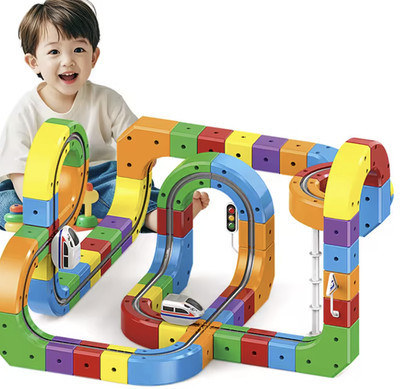 DIY Montage Zauberzug Baustein Mehrformen Kinder STEM T